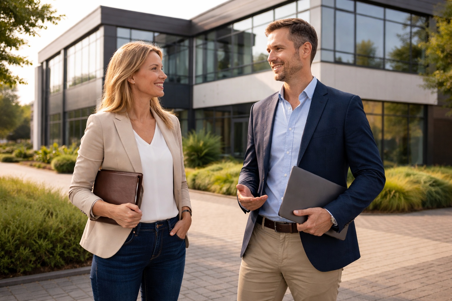 Collega's voor middelgroot kantoor